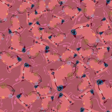 Soyut kalpler Dikişsiz desen arka planı için. 