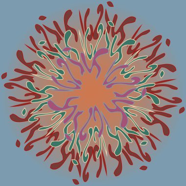 Yeni simetrik soyut mandala. Duvar kağıdı, desen dolgularını, web sayfaları, yüzey dokuları için dekoratif nesne-ebilmek var olmak kullanılmış.