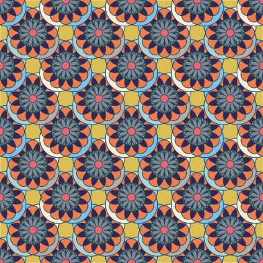  arka plan için çiçekli soyut geometrik seamless modeli