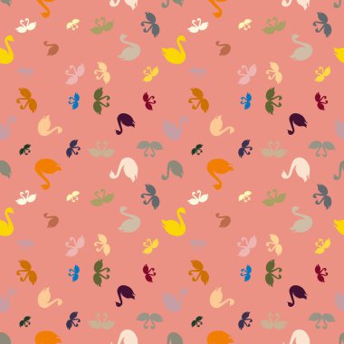 Kuğu renkli parlak seamless modeli