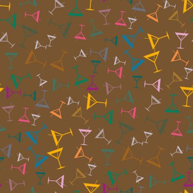 Tropik kokteyller renkli seamless modeli