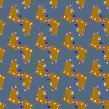 Soyut kalpler Dikişsiz desen arka planı için. 