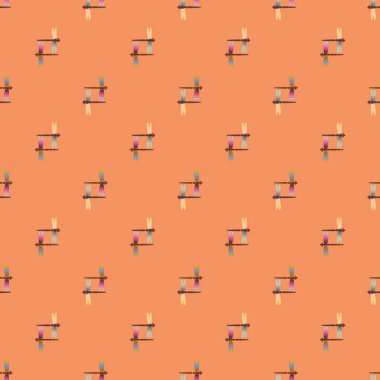 Dekoratif renkli seamless modeli yusufçuk, vektör çizim ile     