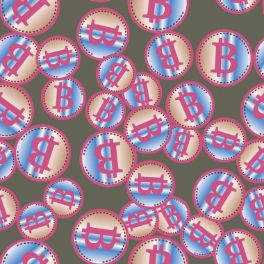 bitcoins parlak parlak pahalı sikkeleri ile Seamless modeli 