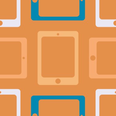 Akıllı telefon veya elektronik tablet Dikişsiz desen arka plan.