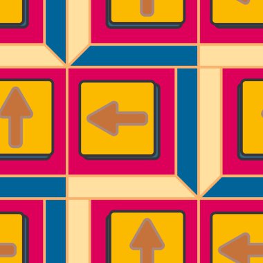 Ok düğmeleri ile Dikişsiz soyut desen