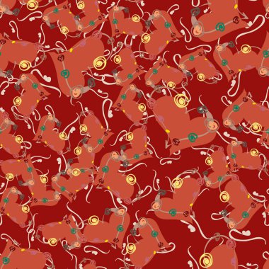 Soyut kalpler Dikişsiz desen arka planı için. 