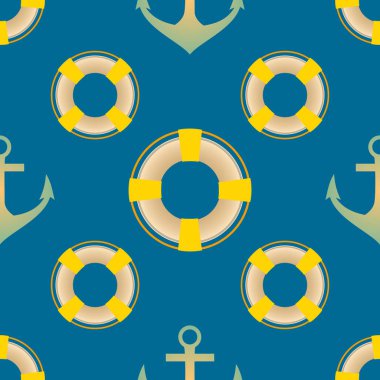 deniz karikatür düz yinelenen desen. illüstrasyon