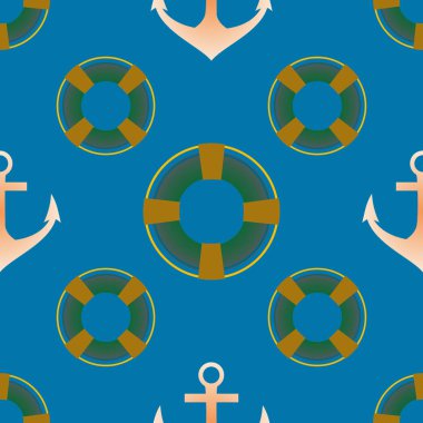 deniz karikatür düz yinelenen desen. illüstrasyon