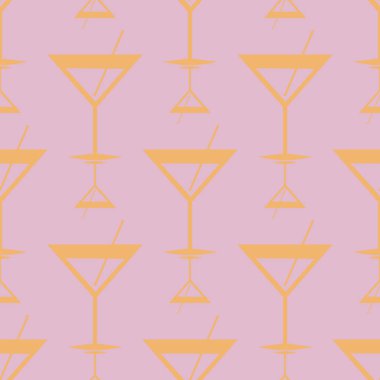 Tropik kokteyller renkli seamless modeli