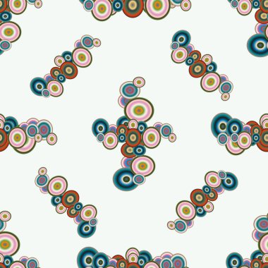 Soyut geometrik renkli seamless modeli daireler ile