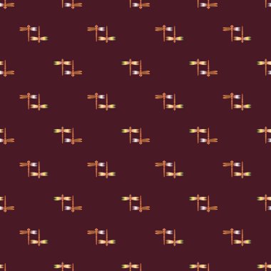 Dekoratif renkli seamless modeli yusufçuk, vektör çizim ile     