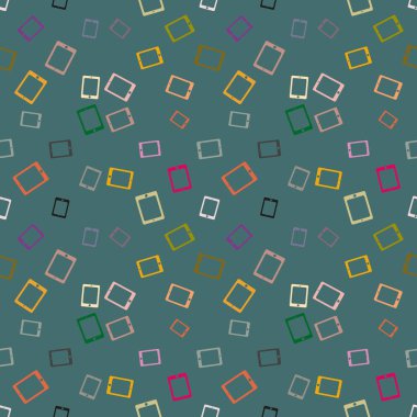 Akıllı telefon veya elektronik tablet Dikişsiz desen arka plan.