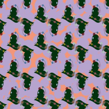 Soyut kalpler Dikişsiz desen arka planı için. 