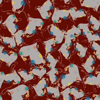 Soyut kalpler Dikişsiz desen arka planı için. 