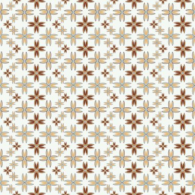 Çiçekler, vektör çizim ile çok renkli geometrik seamless modeli 