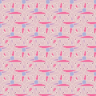 Çiçekler, vektör çizim ile çok renkli geometrik seamless modeli 