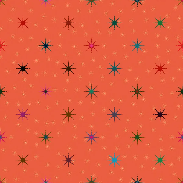 Padrão Colorido Geométrico Abstrato Com Estrelas Para Fundo —  Vetores de Stock