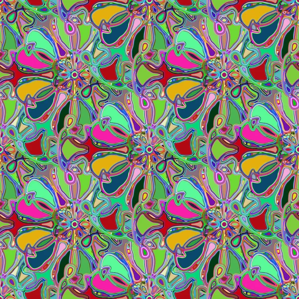 Caleidoscopio Abstracto Patrón Inconsútil Colorido Para Fondo — Vector de stock