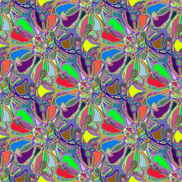 Caleidoscopio Abstracto Patrón Inconsútil Colorido Para Fondo — Vector de stock