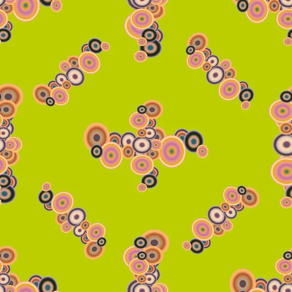 Modèle Abstrait Géométrique Coloré Sans Couture Avec Des Cercles — Image vectorielle