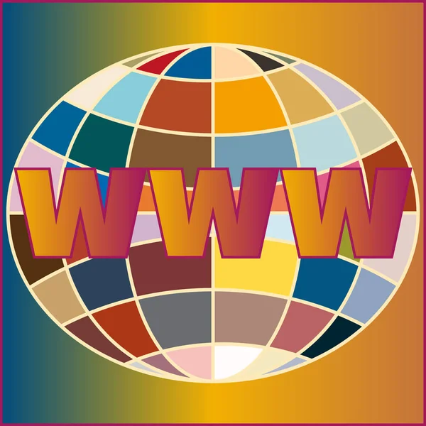 Globe Www Seo Browser Ontwikkeling Symbool — Stockvector