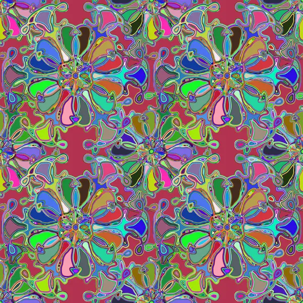 Caleidoscopio Abstracto Patrón Inconsútil Colorido Para Fondo — Vector de stock