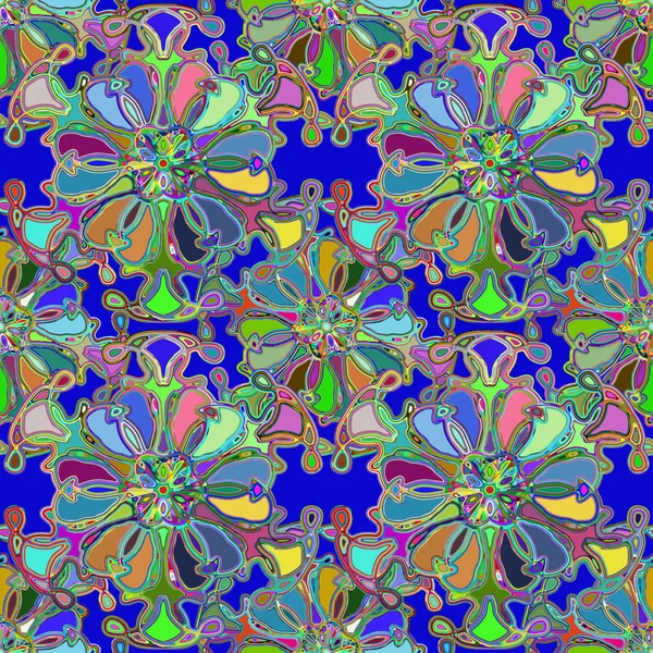 Absztrakt Kaleidoszkópja Színes Varrat Nélküli Mintát Háttér — Stock Vector