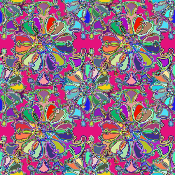 Modèle Sans Couture Kaléidoscope Abstrait Coloré Pour Arrière Plan — Image vectorielle