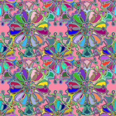 Soyut kaleydoskop renkli Dikişsiz desen arka planı için. 