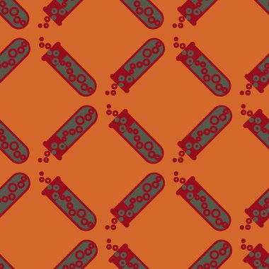 Kimya test tüpleri parlak arka plan üzerinde. Seamless modeli.