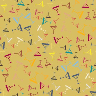 Tropik kokteyller renkli seamless modeli