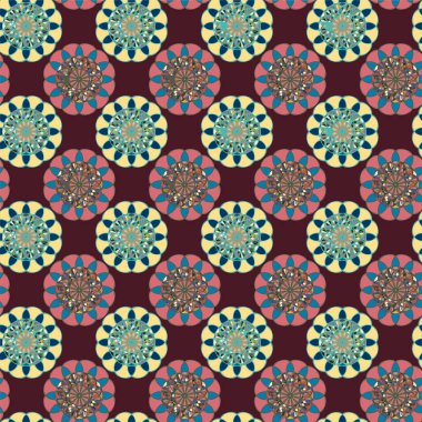  soyut çiçek geometrik Dikişsiz desen arka planı için
