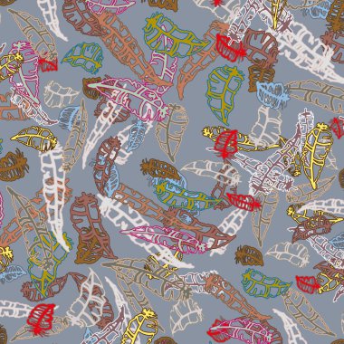 Tüyler, vektör çizim ile zemin 