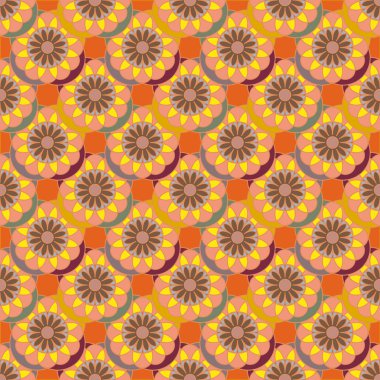  arka plan için çiçekli soyut geometrik seamless modeli