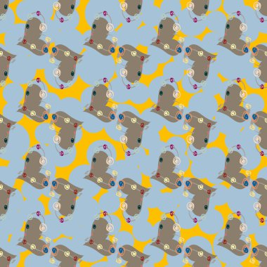 Soyut kalpler Dikişsiz desen arka planı için. 