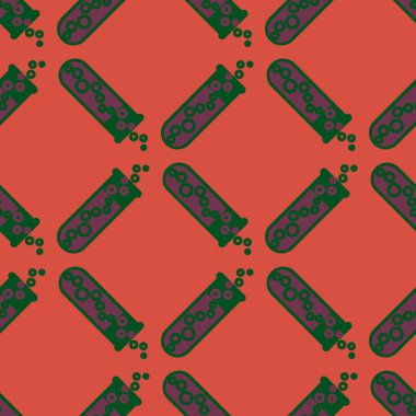 Kimya test tüpleri parlak arka plan üzerinde. Seamless modeli.