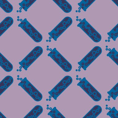 Kimya test tüpleri parlak arka plan üzerinde. Seamless modeli.