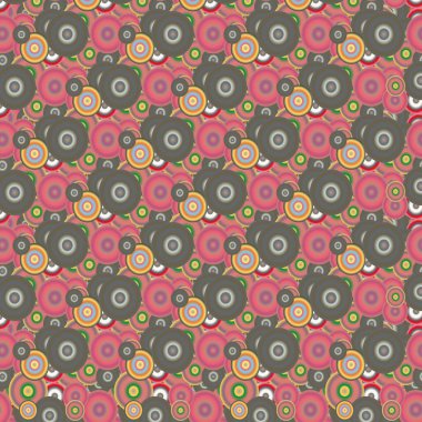 Soyut geometrik renkli seamless modeli daireler, arka plan ile