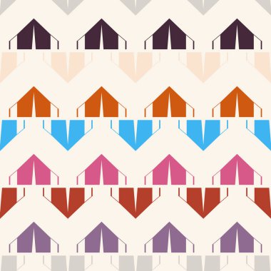 çizgi film kamp çadırları ile renk seamless modeli