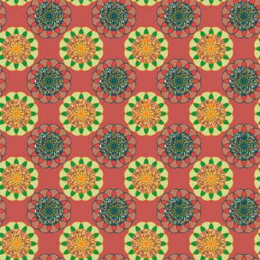  soyut çiçek geometrik Dikişsiz desen arka planı için