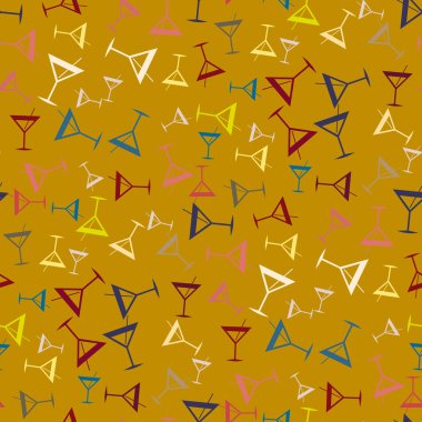 Tropik kokteyller renkli seamless modeli
