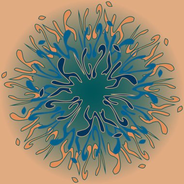 Yeni simetrik soyut mandala. Duvar kağıdı, desen dolgularını, web sayfaları, yüzey dokuları için dekoratif nesne-ebilmek var olmak kullanılmış.
