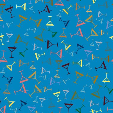 Tropik kokteyller renkli seamless modeli