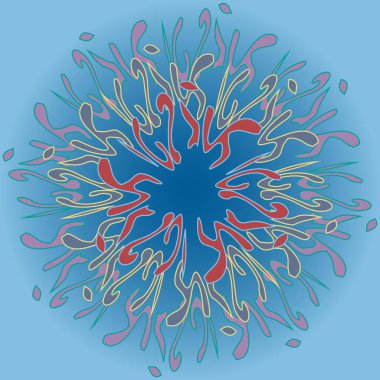 Yeni simetrik soyut mandala. Duvar kağıdı, desen dolgularını, web sayfaları, yüzey dokuları için dekoratif nesne-ebilmek var olmak kullanılmış.