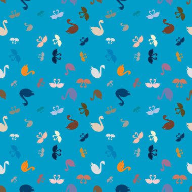 Kuğu renkli parlak seamless modeli