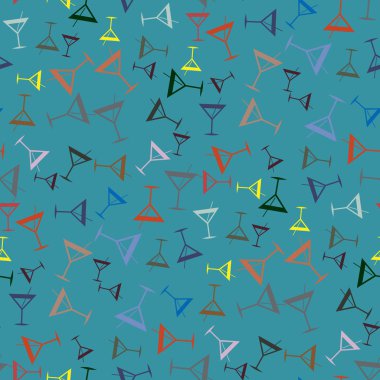 Tropik kokteyller renkli seamless modeli