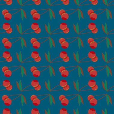 kiraz seamless modeli. Tekstil Ambalaj ve duvar kağıtları için iyi.