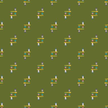 Dekoratif renkli seamless modeli yusufçuk, vektör çizim ile     