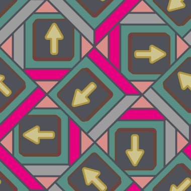 Ok düğmeleri ile Dikişsiz soyut desen